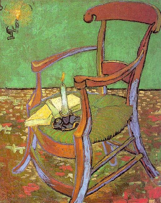 Vincent Van Gogh Gauguin's Chair with Books and Candle oil painting picture